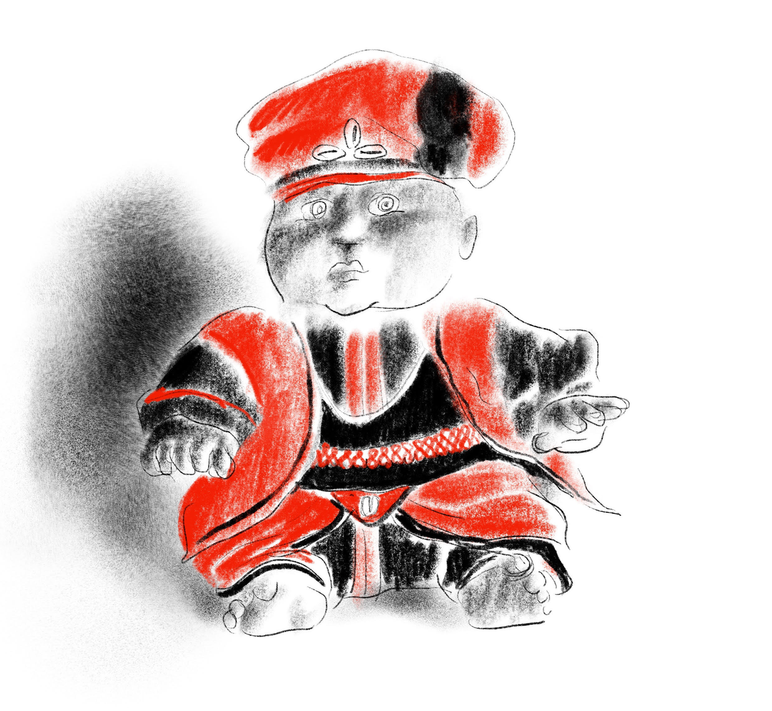 Tekening van Elegua